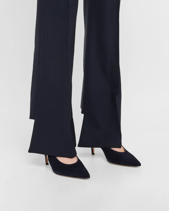 Suede Kitten Slingback Pumps - Image 10