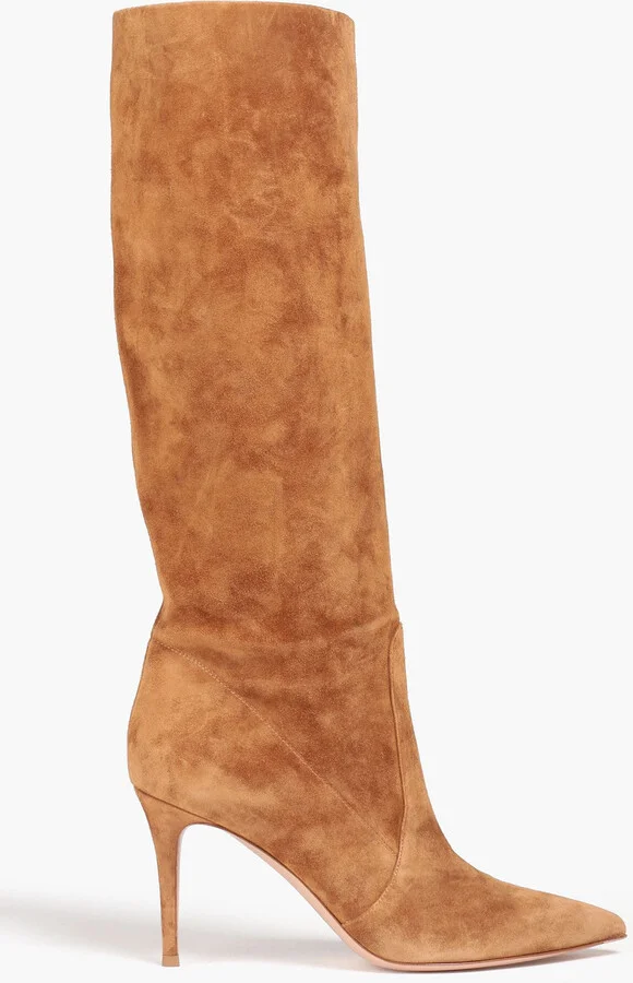 Suede knee boots