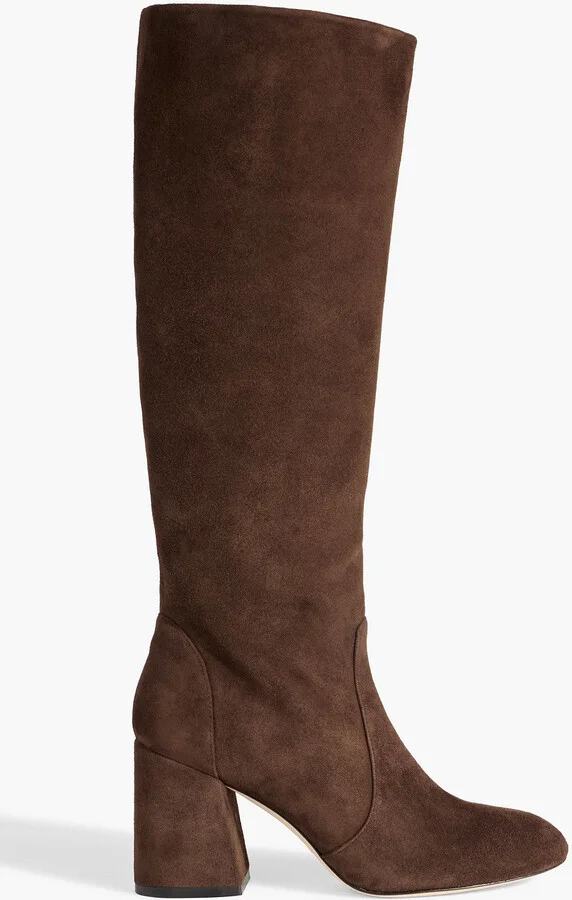 Suede knee boots