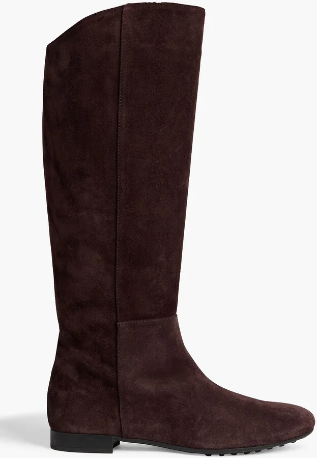 Suede knee boots