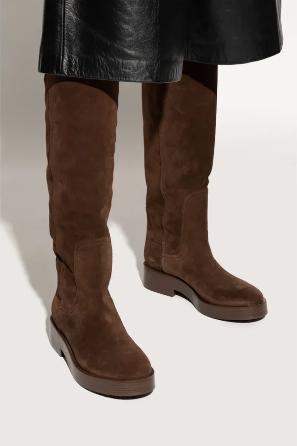 Suede Knee-High Boots - Image 2