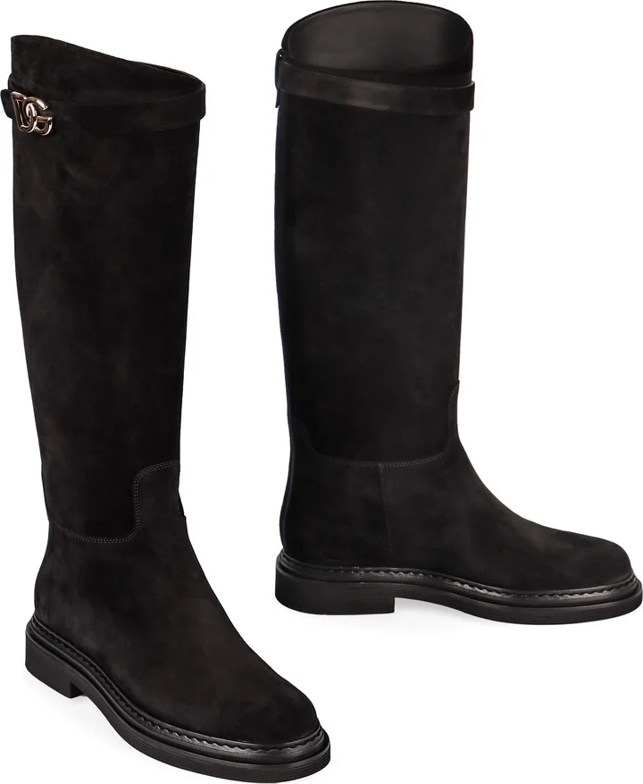 Suede Knee High Boots - Image 2