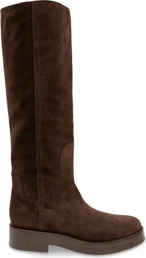 Suede Knee-High Boots