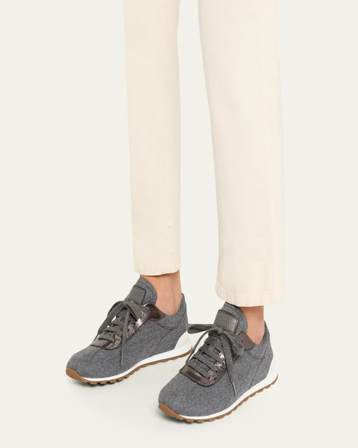 Suede Knit Slip-On Sneakers - Image 2
