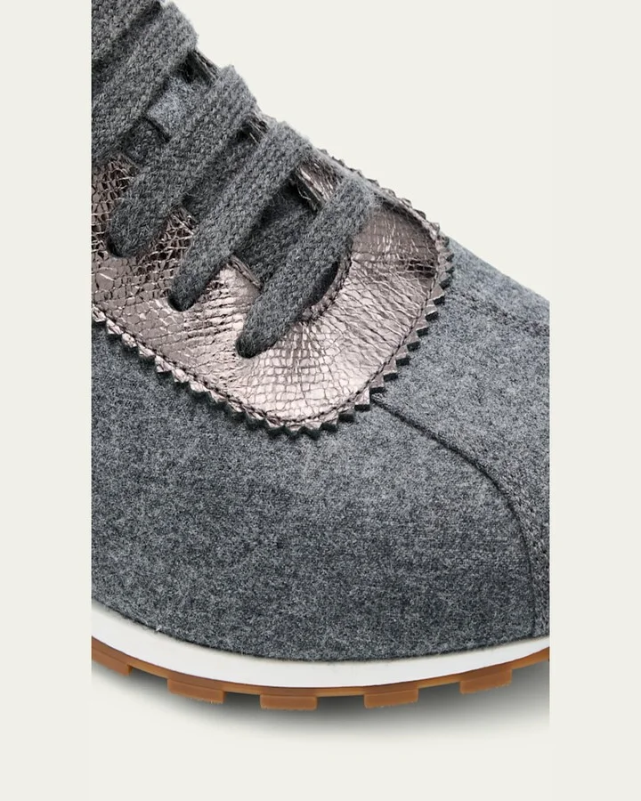 Suede Knit Slip-On Sneakers - Image 4