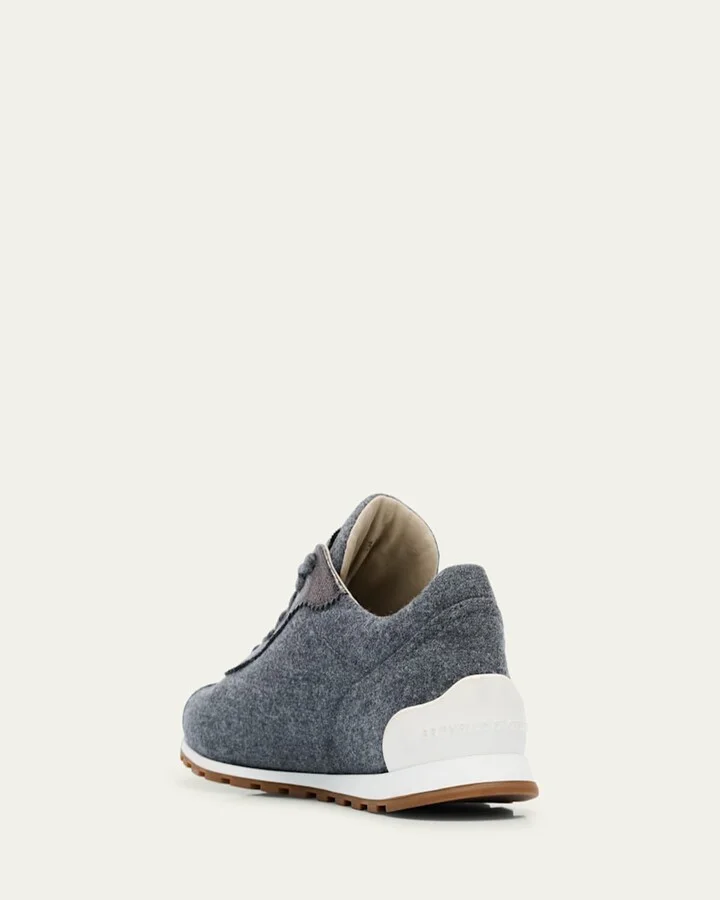 Suede Knit Slip-On Sneakers - Image 8