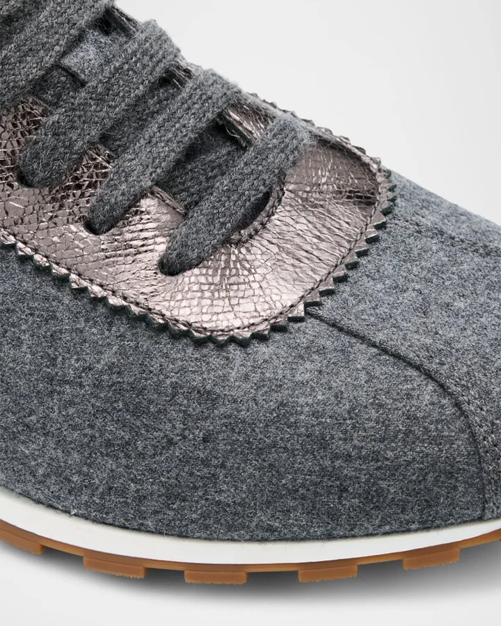 Suede Knit Slip-On Sneakers - Image 2