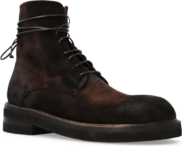 Suede Lace-Up Ankle Boots - Image 2