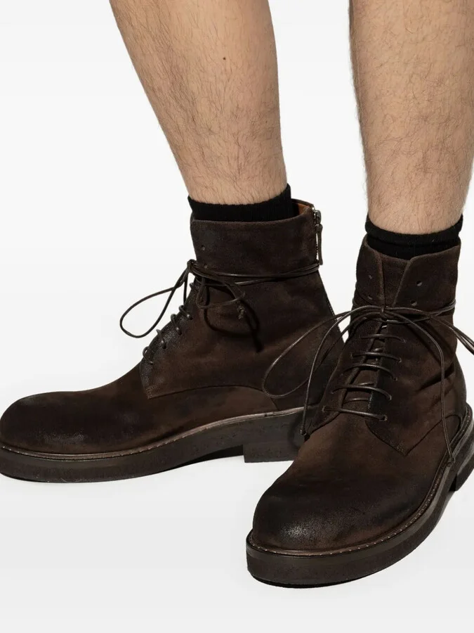 Suede Lace-Up Ankle Boots - Image 5