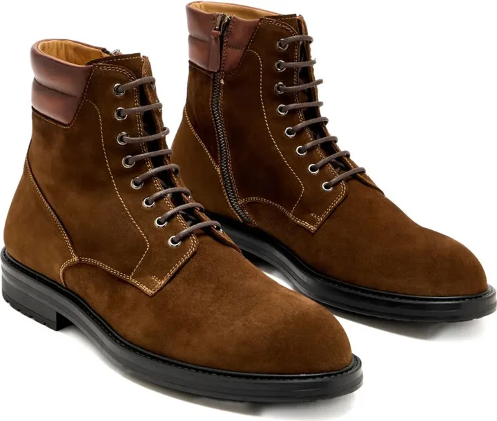 Suede Lace-Up Ankle Boots - Image 2