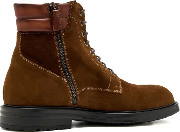 Suede Lace-Up Ankle Boots - Image 3