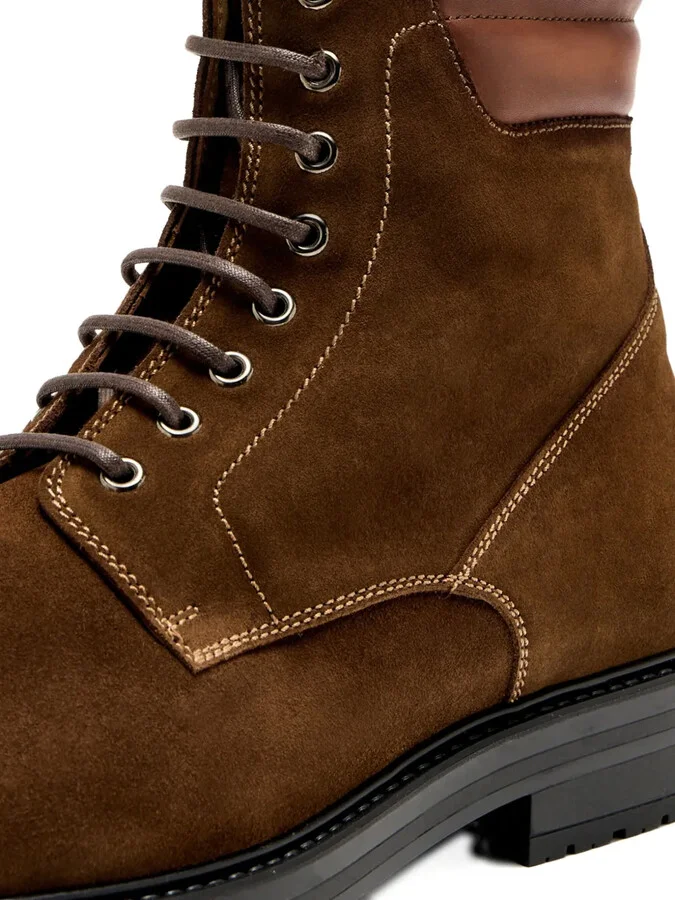 Suede Lace-Up Ankle Boots - Image 4