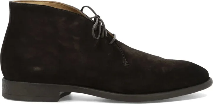 Suede Lace-Up Ankle Boots