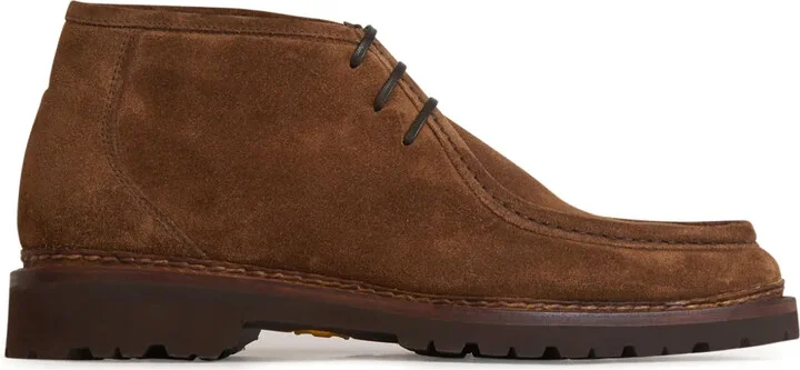 Suede Lace-Up Ankle Boots
