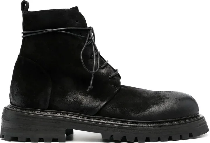 Suede Lace-Up Ankle Boots