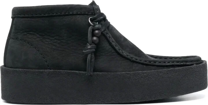 Suede Lace-Up Ankle Boots