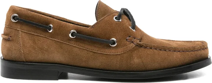 Suede Lace-Up Boat Shoes