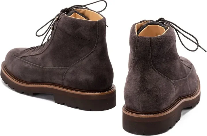 Suede Lace-Up Boots - Image 4