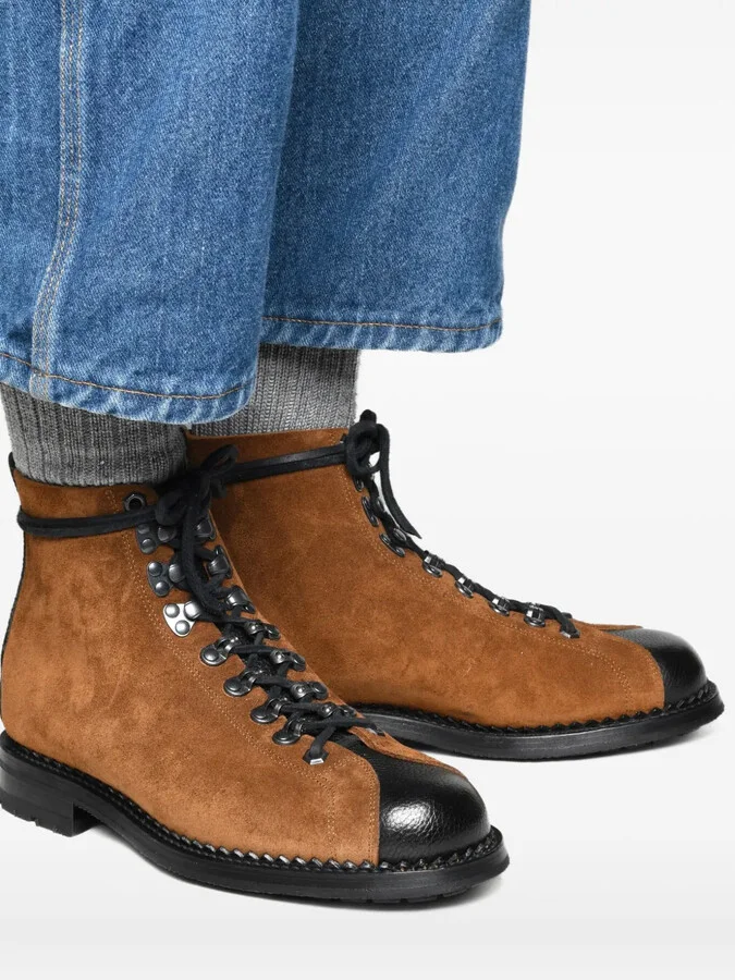 Suede Lace-Up Boots - Image 4