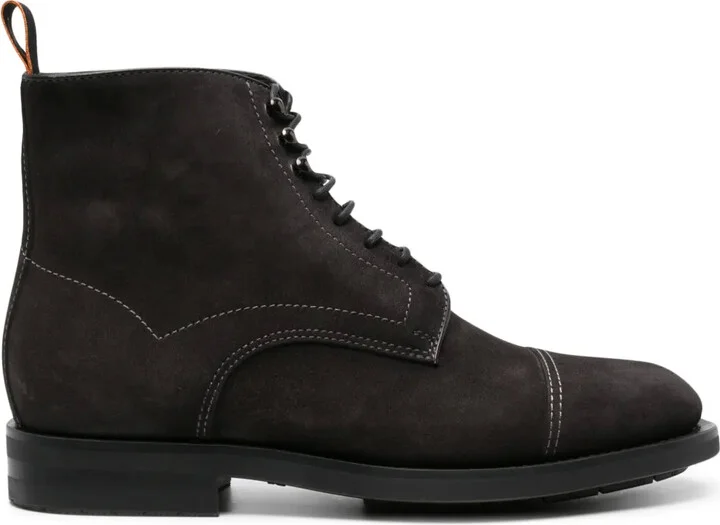Suede Lace-Up Boots