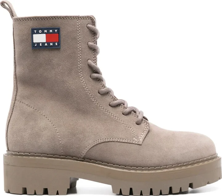 Suede Lace-Up Boots