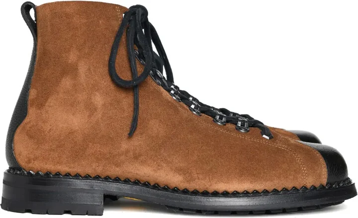 Suede Lace-Up Boots