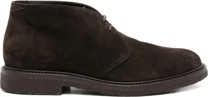 Suede Lace-Up Boots