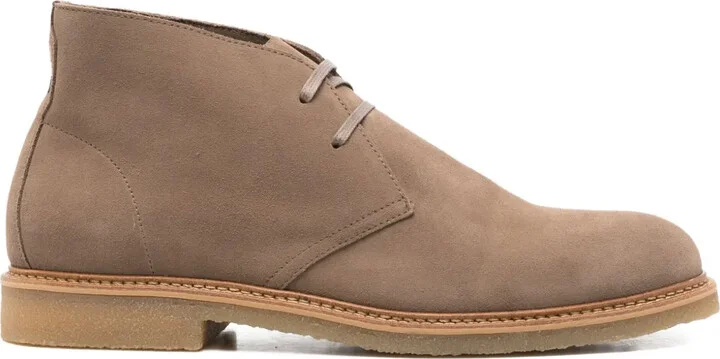 Suede Lace-Up Boots