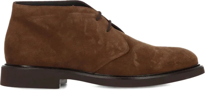 Suede Lace-Up Boots