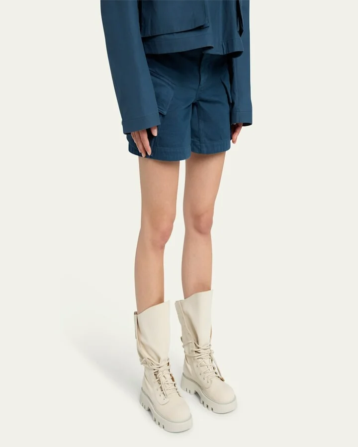 Suede Lace-Up Combat Boots - Image 4