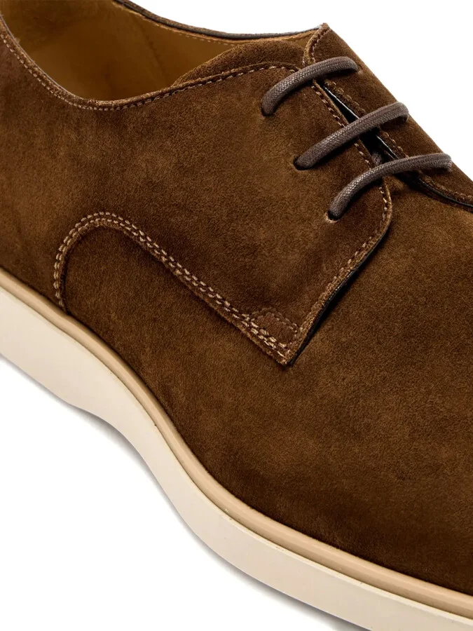 Suede Lace-Up Derby Shoes - Image 2