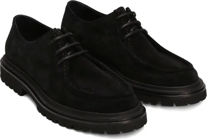 Suede Lace-Up Derby Shoes - Image 2