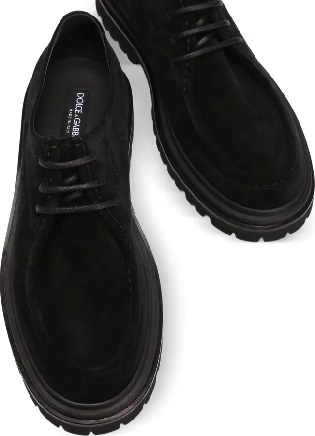 Suede Lace-Up Derby Shoes - Image 3