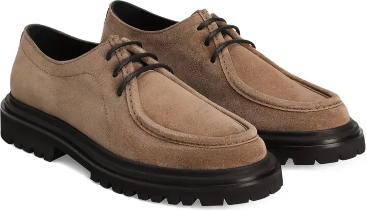 Suede Lace-Up Derby Shoes - Image 2
