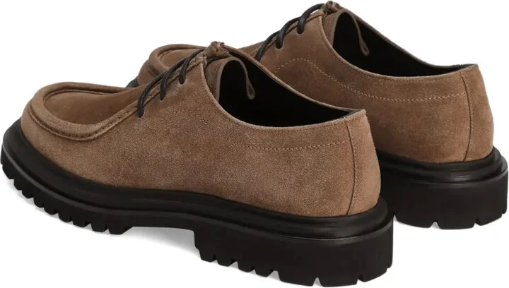 Suede Lace-Up Derby Shoes - Image 3