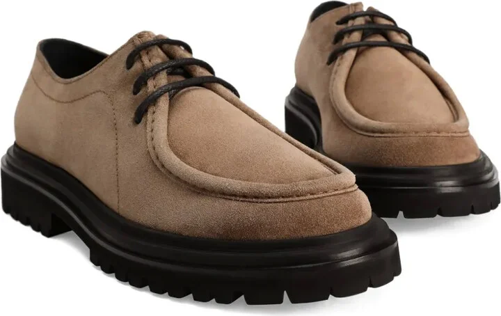 Suede Lace-Up Derby Shoes - Image 4
