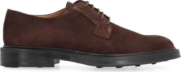 Suede Lace-Up Derby Shoes