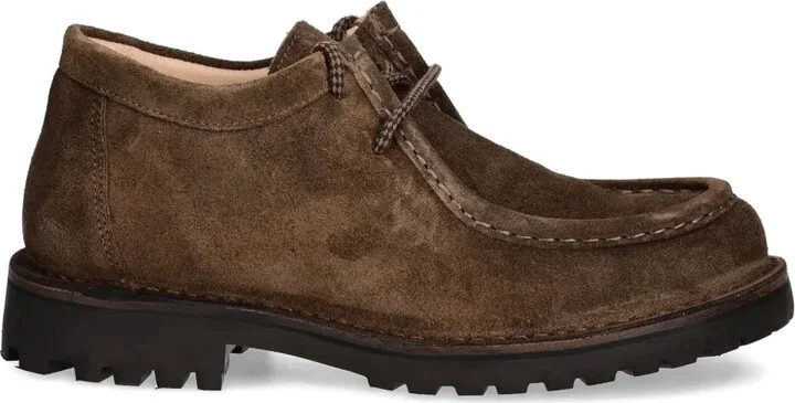 Suede Lace-Up Derby Shoes