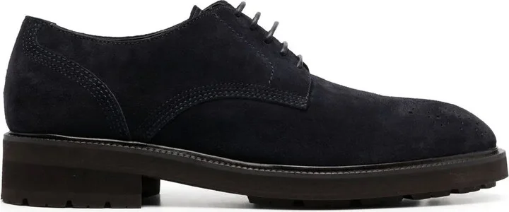 Suede Lace-Up Derby Shoes
