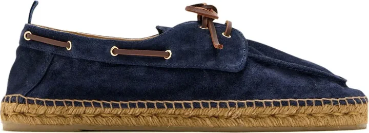 Suede Lace-Up Espadrilles