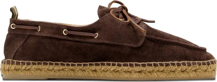 Suede Lace-Up Espadrilles