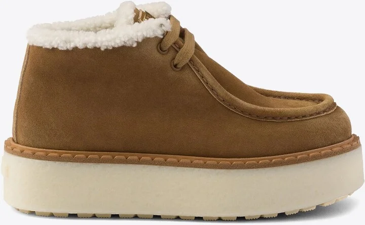 Suede Lace-Up Flatform Boots