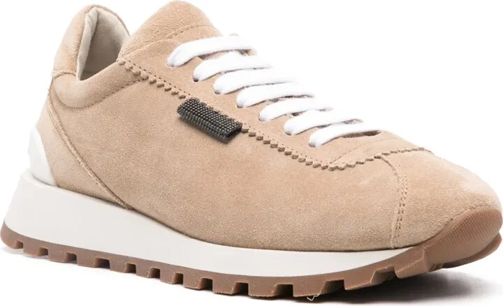 Suede Lace-Up Sneakers - Image 2