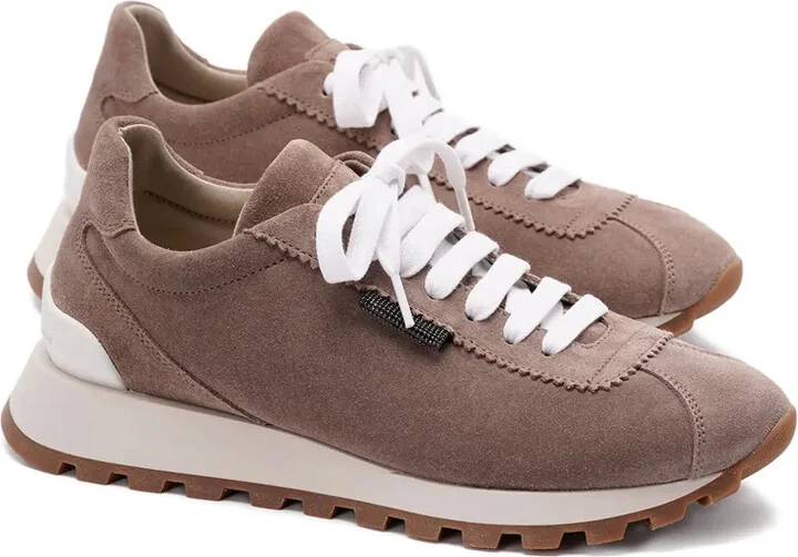 Suede Lace-Up Sneakers - Image 2