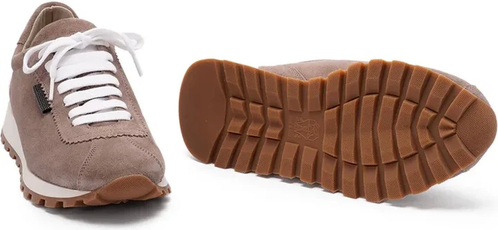 Suede Lace-Up Sneakers - Image 4