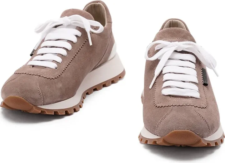 Suede Lace-Up Sneakers - Image 5