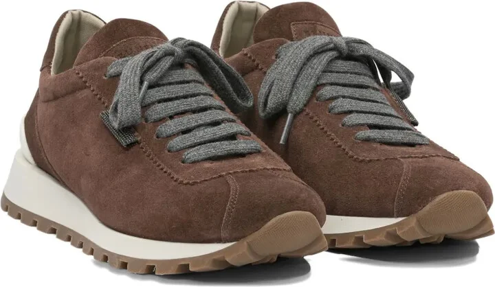 Suede Lace-Up Sneakers - Image 2
