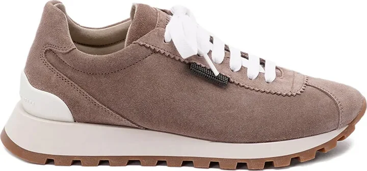 Suede Lace-Up Sneakers
