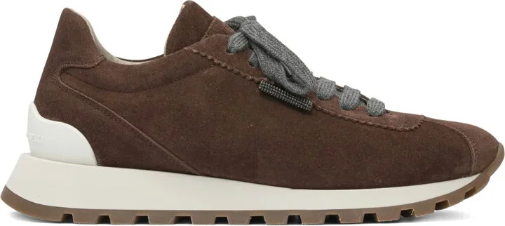 Suede Lace-Up Sneakers
