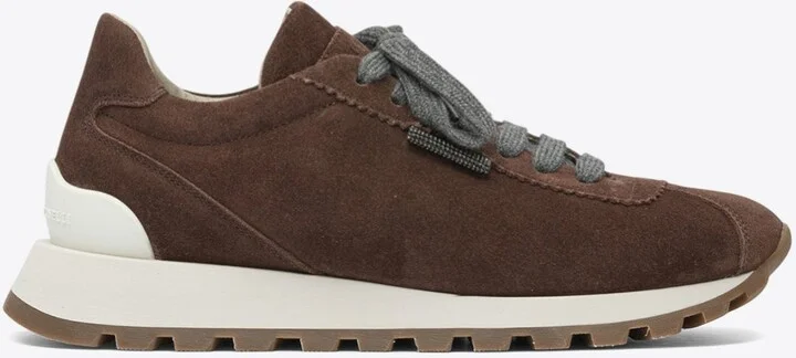 Suede Lace-Up Sneakers